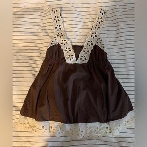 Crystal Candy dressy tank top with rope lace tie around (stretchy)